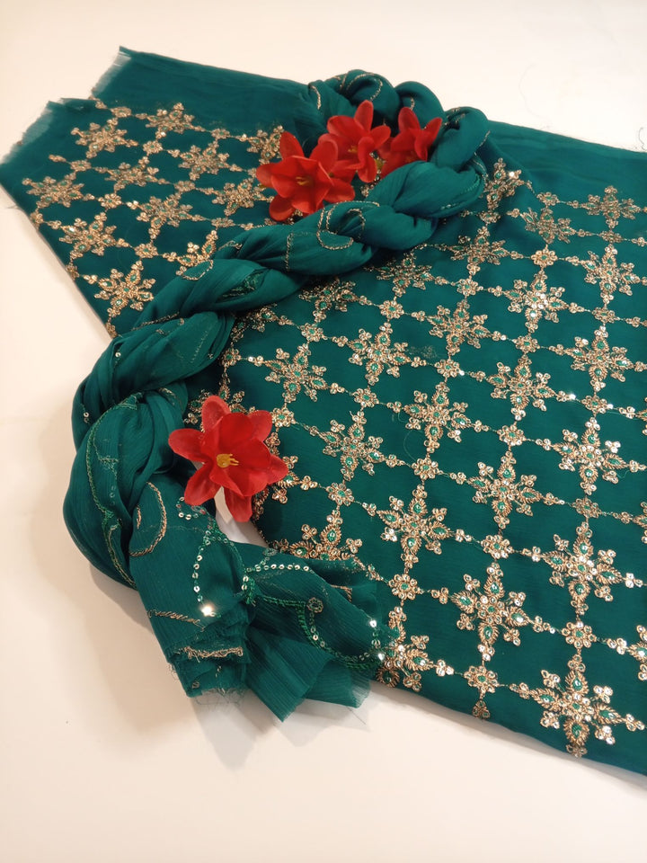 Tilla And Sequins Embroidery Chiffon (2 Piece)