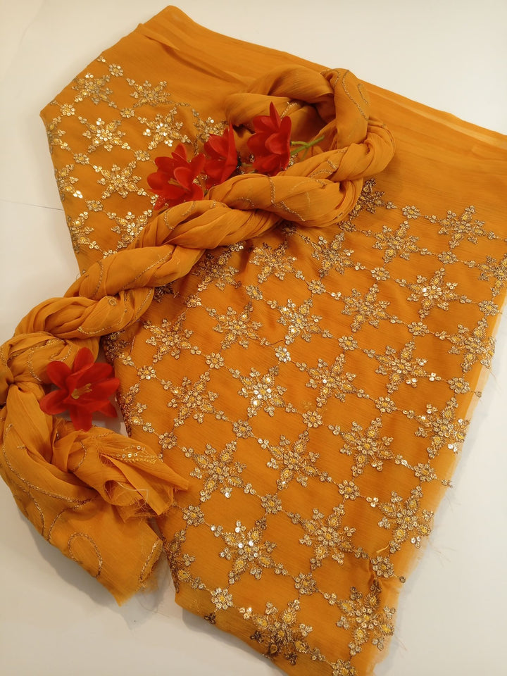 Tilla And Sequins Embroidery Chiffon (2 Piece)